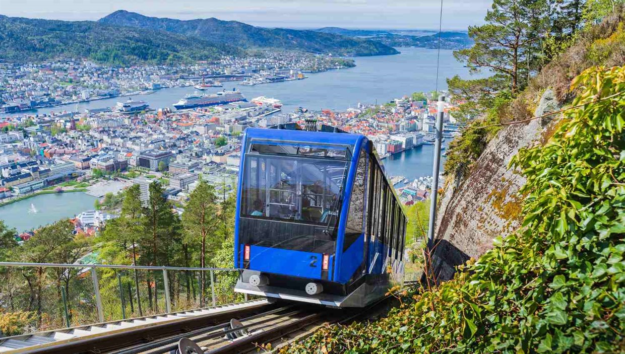Day 7 Guided tour of Bergen. Visit the Mt. Floyen by funicular. 